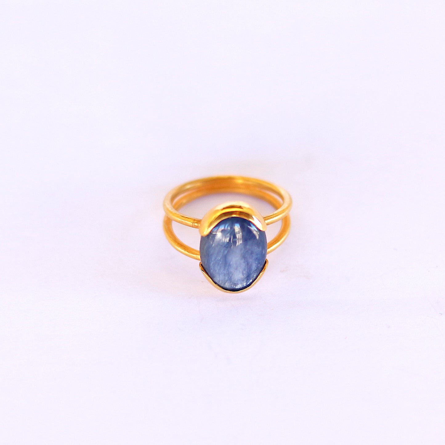 ring gold silver handmade jewelry lisbon artisan handcrafted kyanite blue natural stone