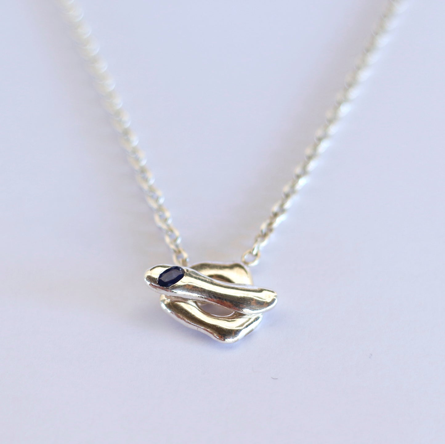 Necklace Choker Sapphire Silver Handcrafted Lisbon Jewelry Jewellery organic