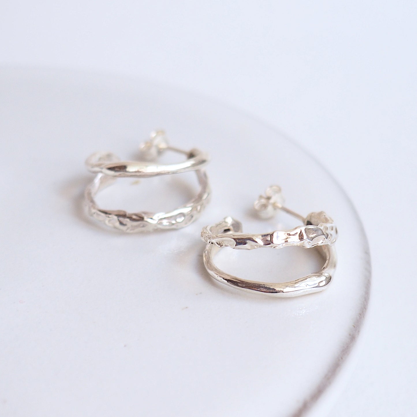Marea Double Hoops
