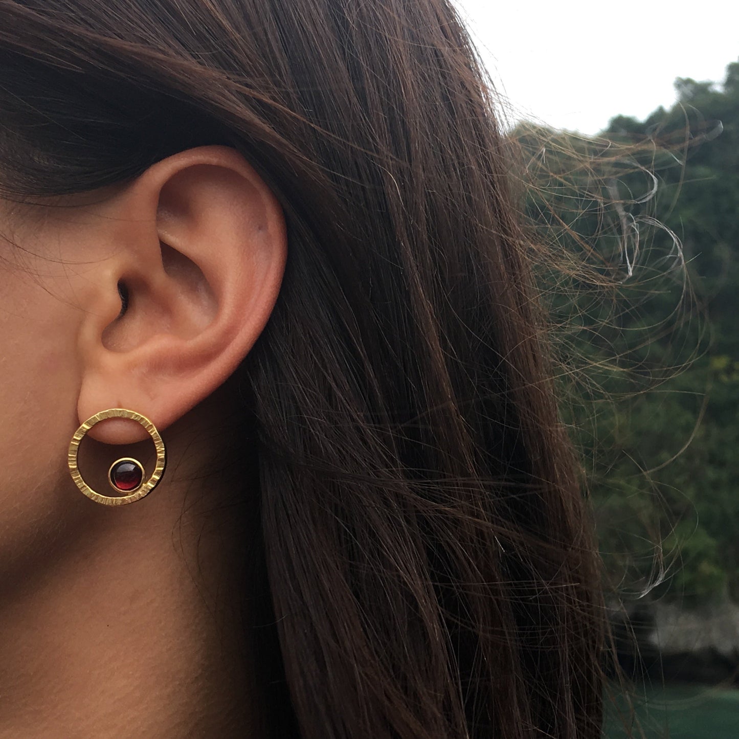 Earrings jewelry handmade gold silver natural semiprecious stone malachite orecchini gioielli artigianali oro argento design joias brincos ouro prata