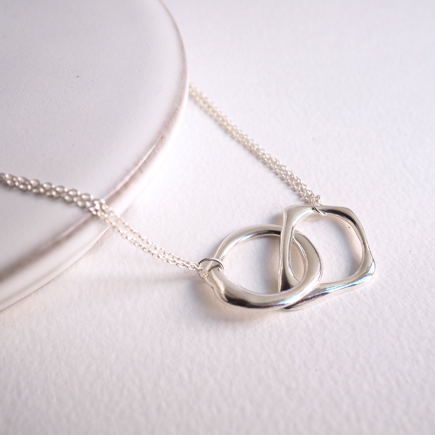 Necklace Marea Knot jewelry ring silver gold handmade handcrafted fashion custom bespoke