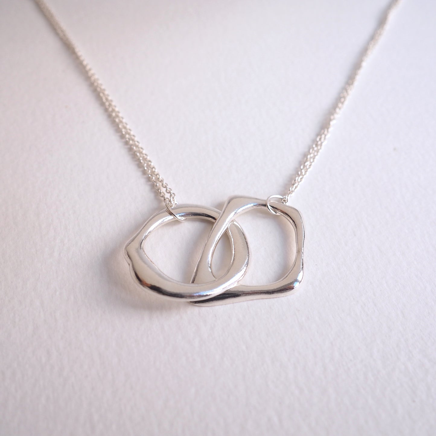 Necklace Marea Knot jewelry ring silver gold handmade handcrafted fashion custom bespoke