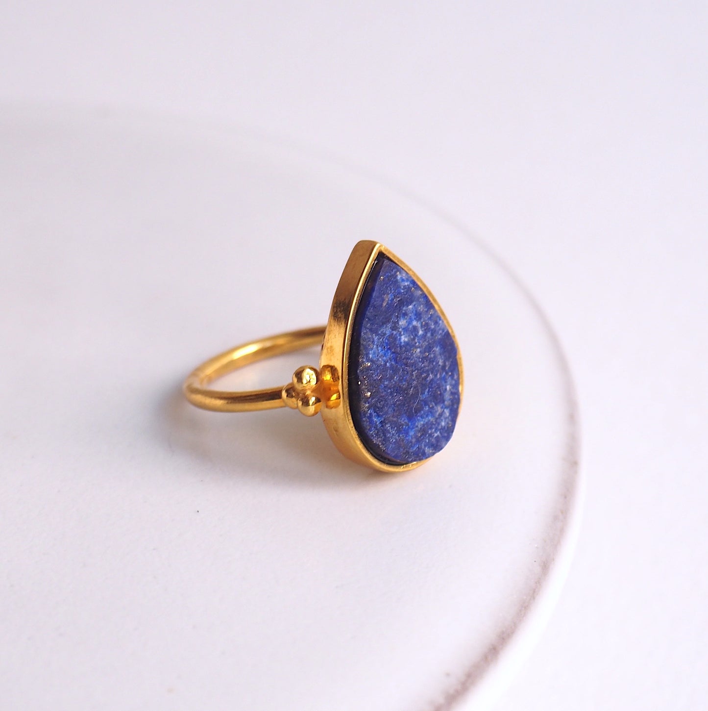 Ring Lapis Organic jewelry ring silver gold handmade handcrafted fashion custom bespoke