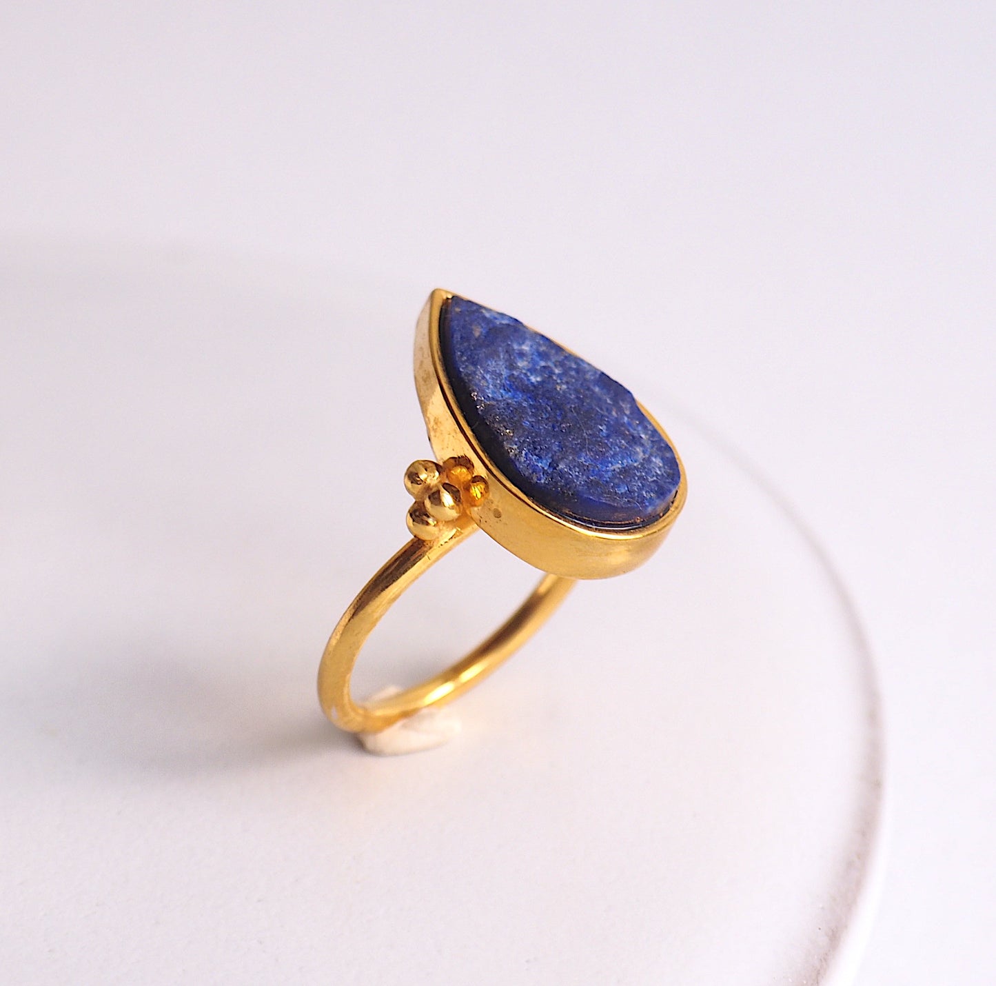 Ring Lapis Organic jewelry ring silver gold handmade handcrafted fashion custom bespoke