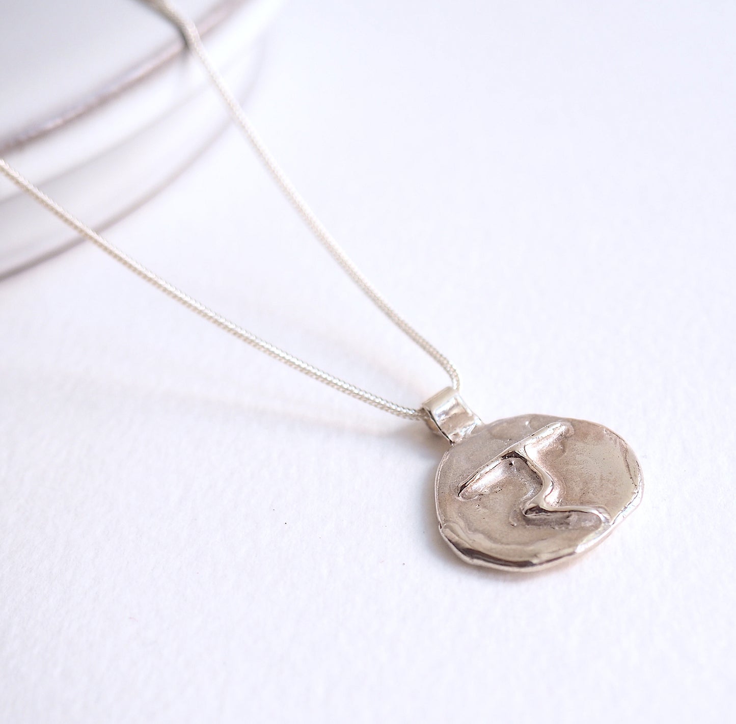 Navel chakra Pendant Silver Necklace jewelry handmade handcrafted unique bespoke custom