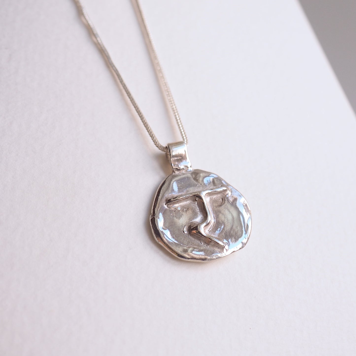Navel chakra Pendant Silver Necklace jewelry handmade handcrafted unique bespoke custom