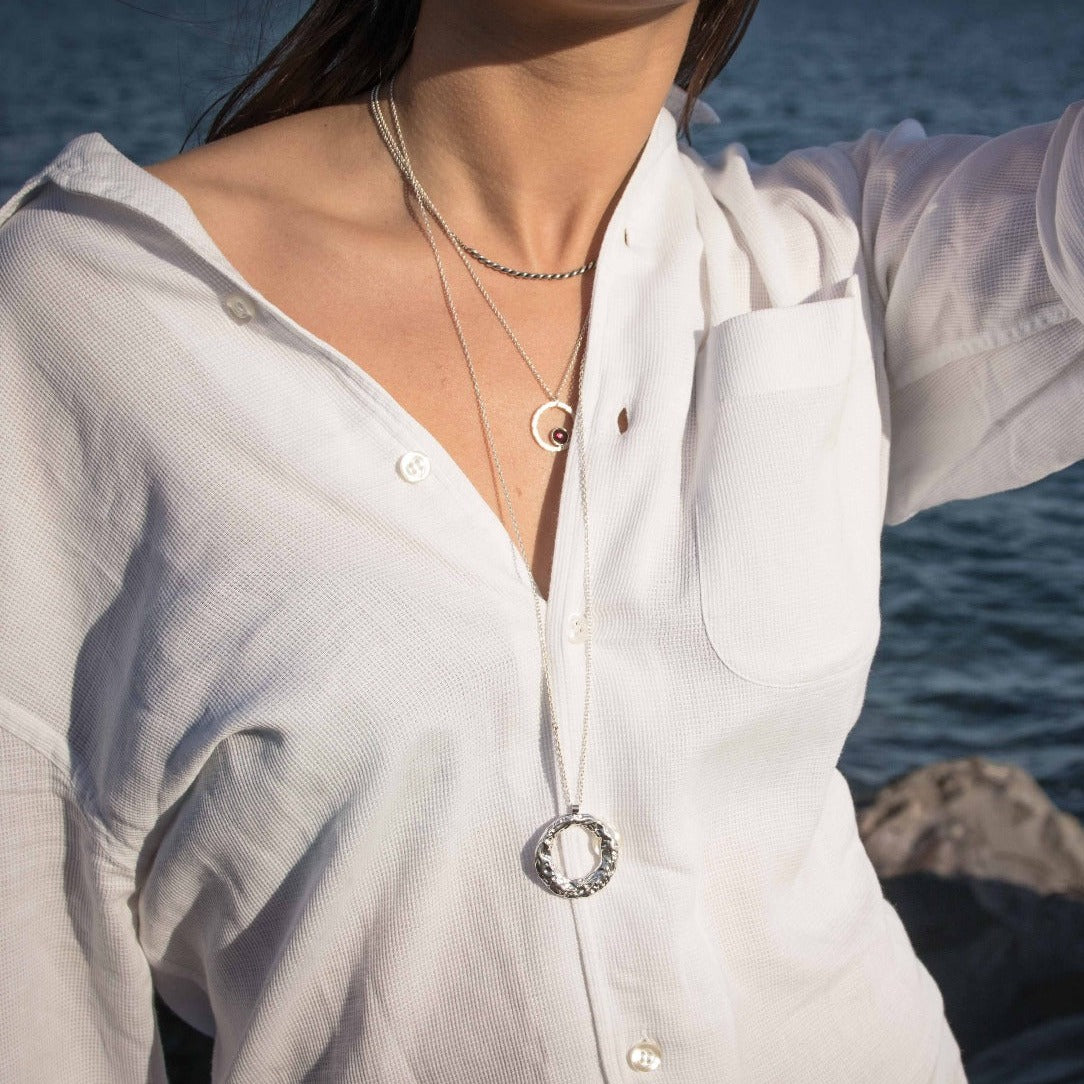 necklace jewelry handmade silver gold design organic ocean collana gioielli oro argento marea joias colar ouro prata