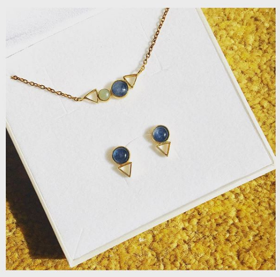Inca double necklace gold silver jewelry stones handmade dainty collana gioielli argento oro pietre naturali minimal joias ouro prata pedras