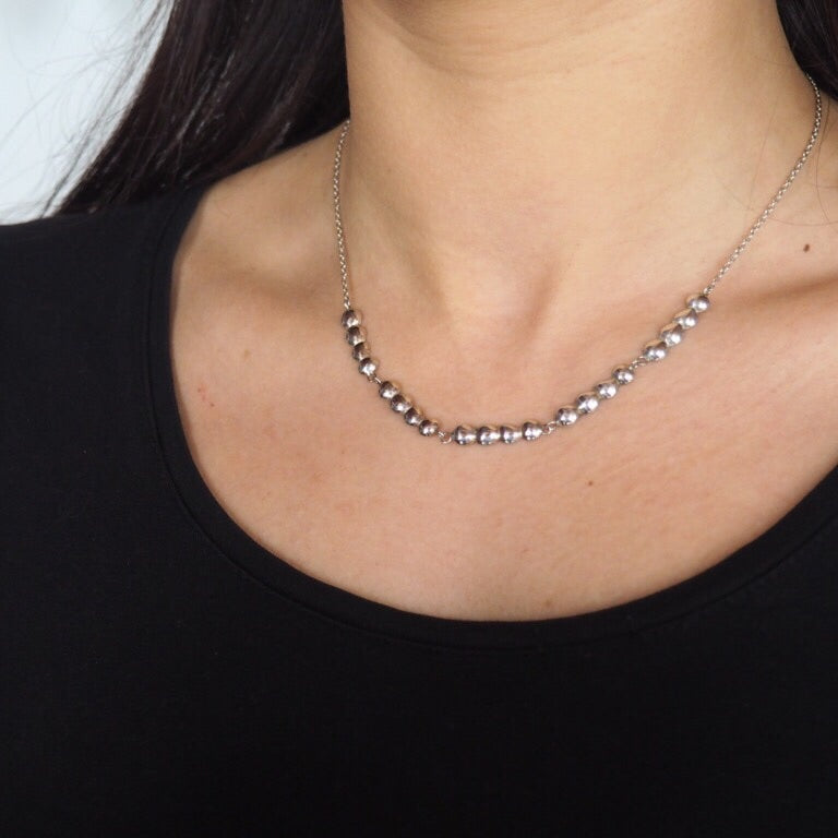 Pebbles necklace jewelry handmade silver gold nature inspired gioielli collana oro argento artigianali joias ouro prata