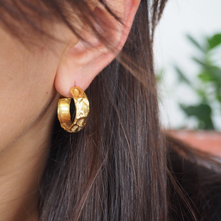 earrings ocean organic design jewellery jewelry gold silver handmade orecchini gioielli artigianali argento oro marea joias prata ouro