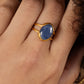 ring gold silver handmade jewelry lisbon artisan handcrafted kyanite blue  natural stone