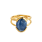 ring gold silver handmade jewelry lisbon artisan handcrafted kyanite blue  natural stone