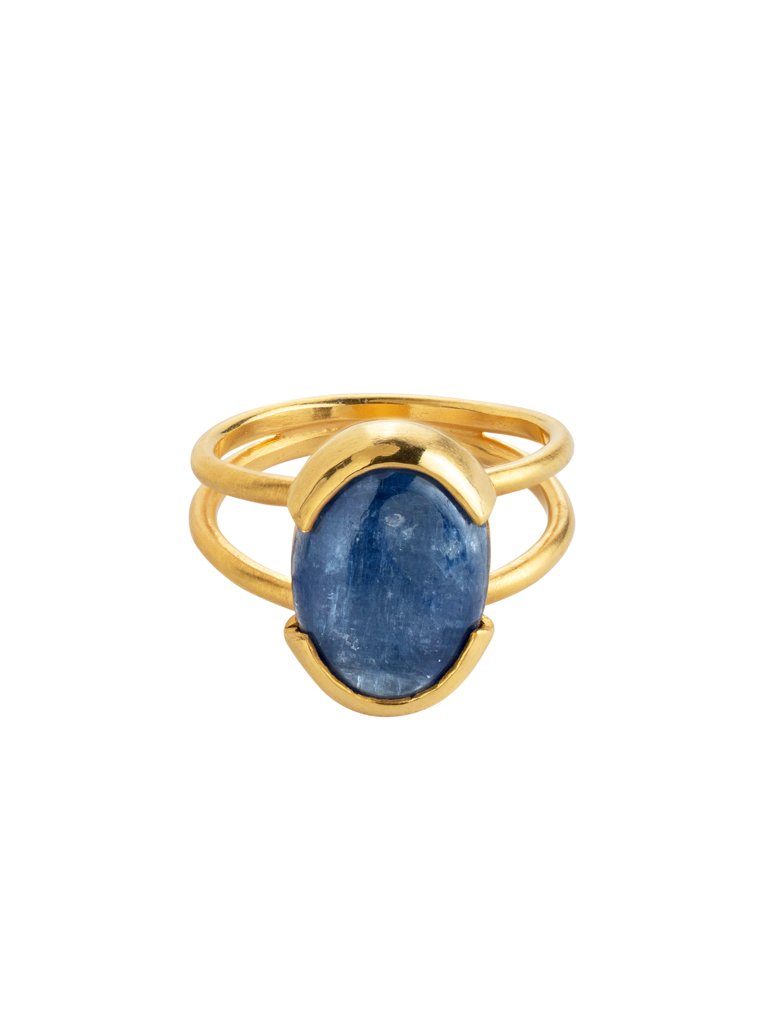 ring gold silver handmade jewelry lisbon artisan handcrafted kyanite blue  natural stone