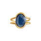 ring gold silver handmade jewelry lisbon artisan handcrafted kyanite blue  natural stone