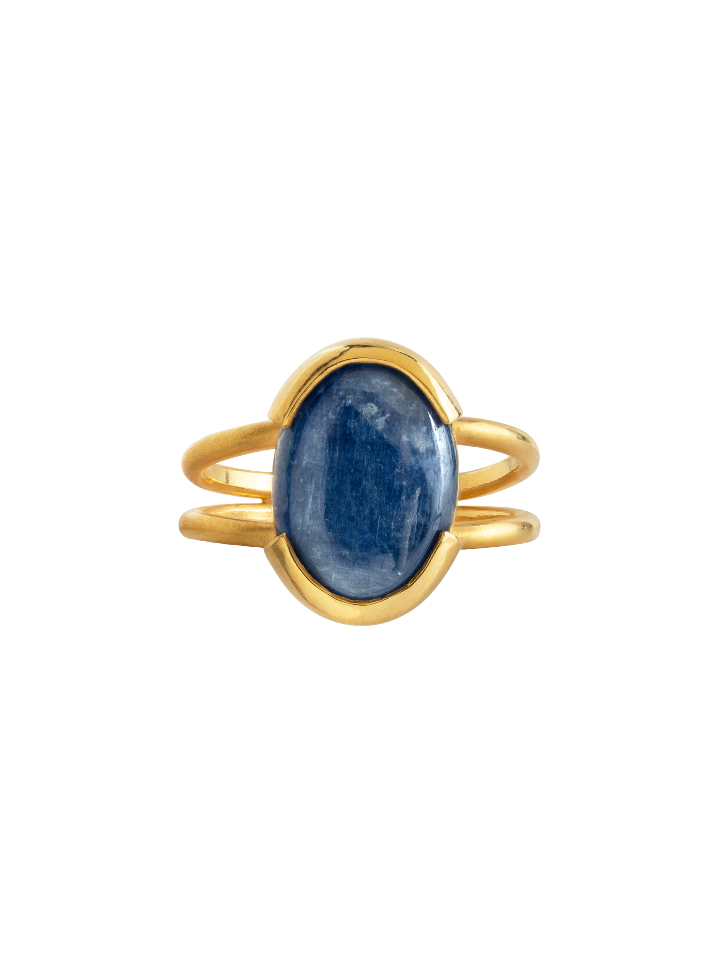 ring gold silver handmade jewelry lisbon artisan handcrafted kyanite blue  natural stone