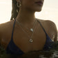 Ocean's drop choker silver sapphire handmade lisbon bespoke unique necklace