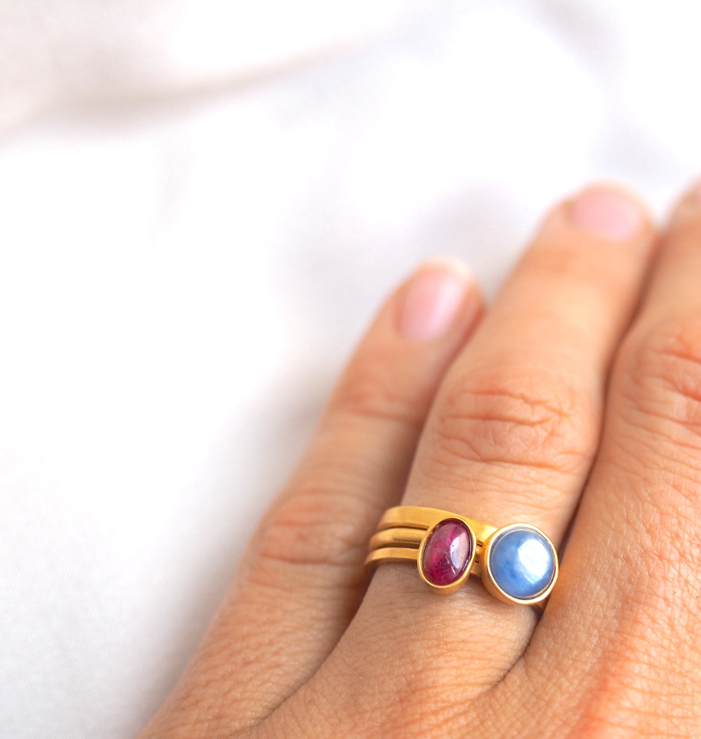 Jewelry Ring Gold Silver Handcrafted Nature Organic Design Fashion Stones Ruby Semiprescious