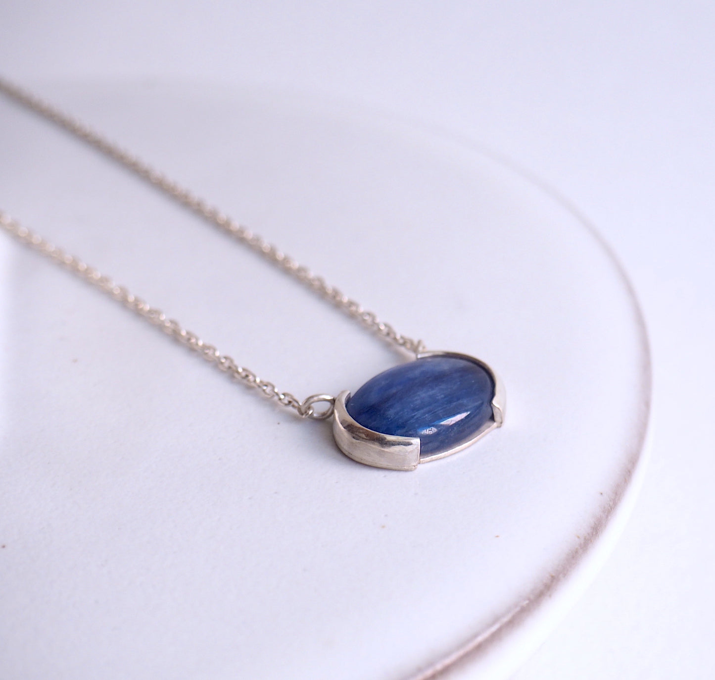 Kyanite Stone Necklace sea Ocean Organic jewelry ring silver gold handmade handcrafted fashion custom bespoke