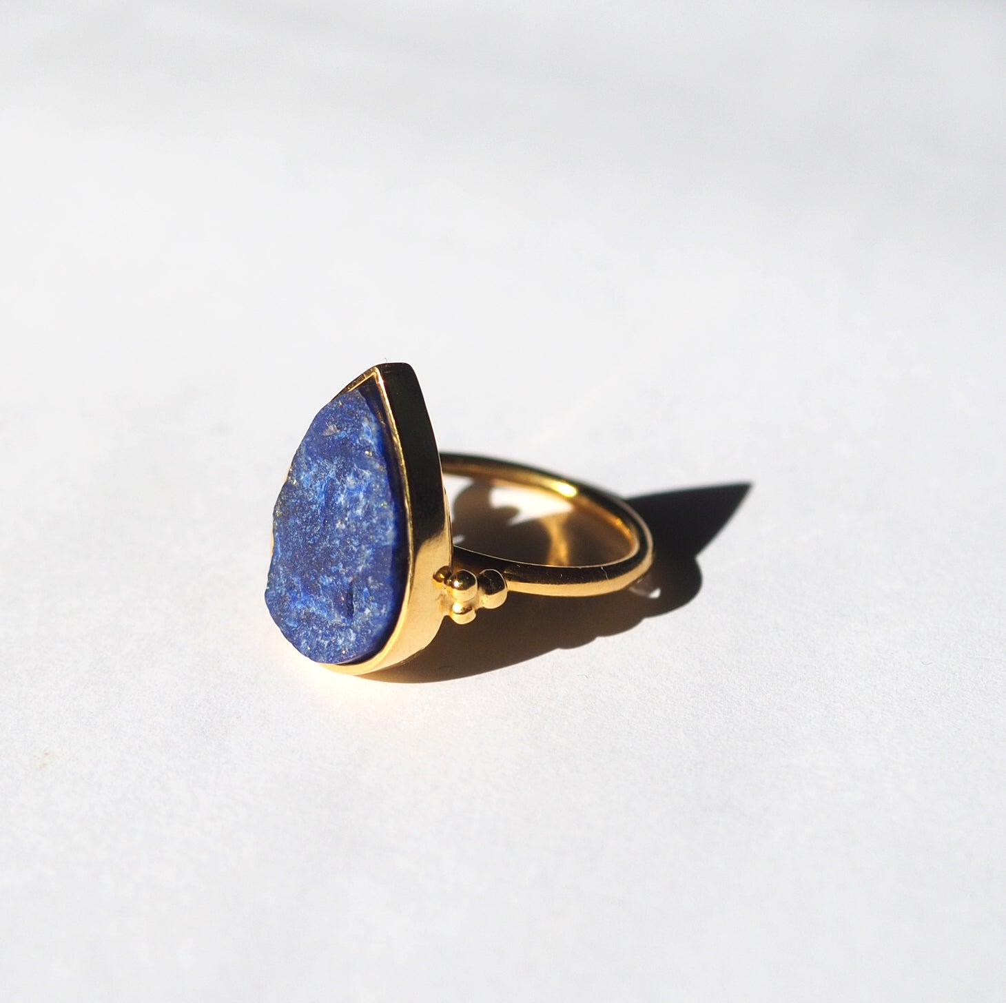Ring Lapis Organic jewelry ring silver gold handmade handcrafted fashion custom bespoke