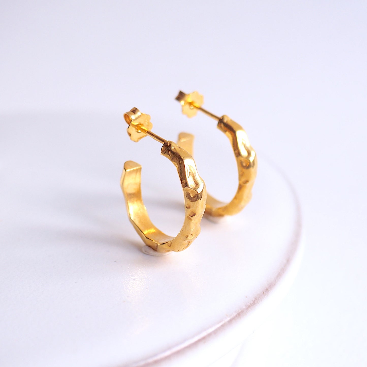 Marea Earrings hoops sea Ocean Organic jewelry ring silver gold handmade handcrafted fashion custom bespoke