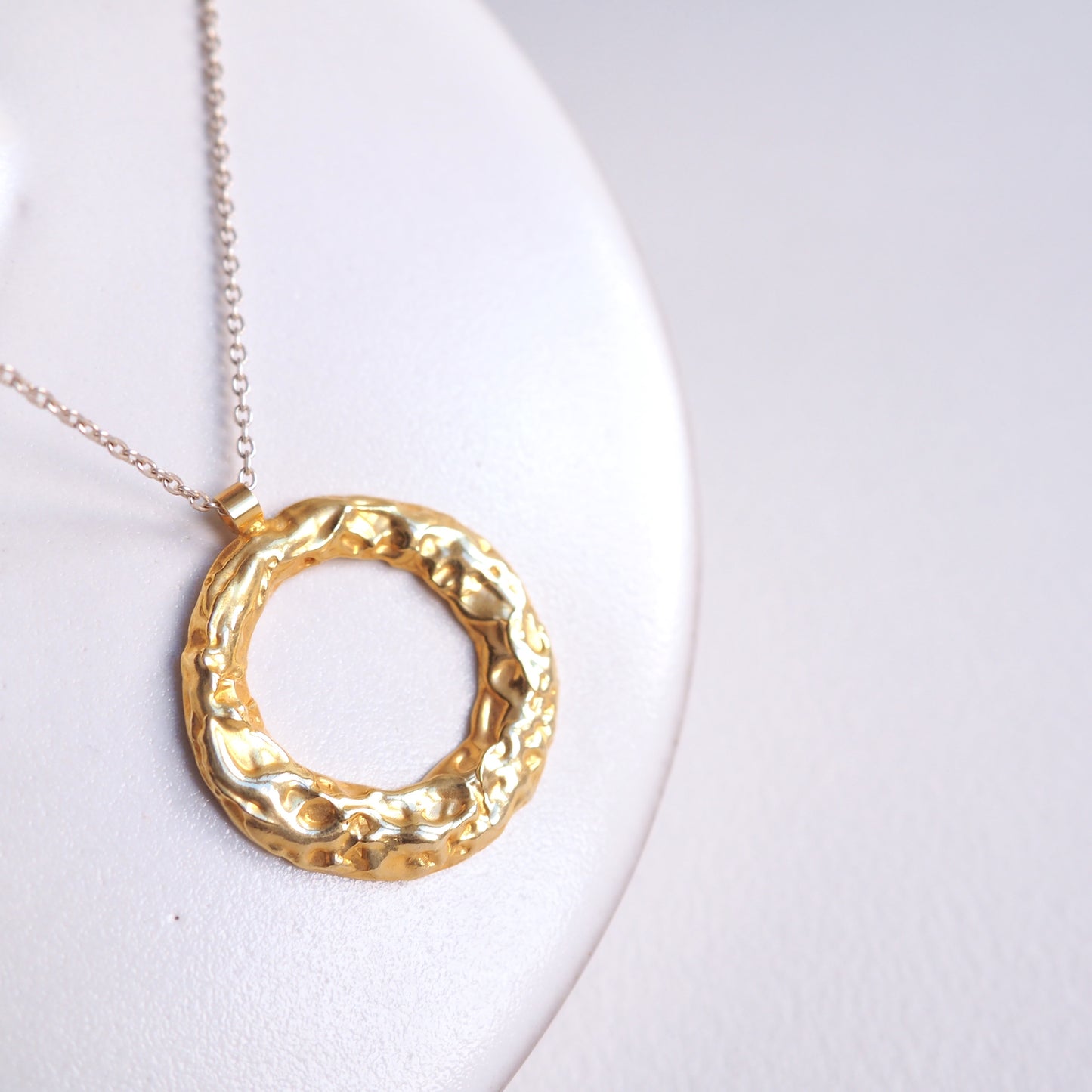 Marea Necklace hoops sea Ocean Organic jewelry ring silver gold handmade handcrafted fashion custom bespoke