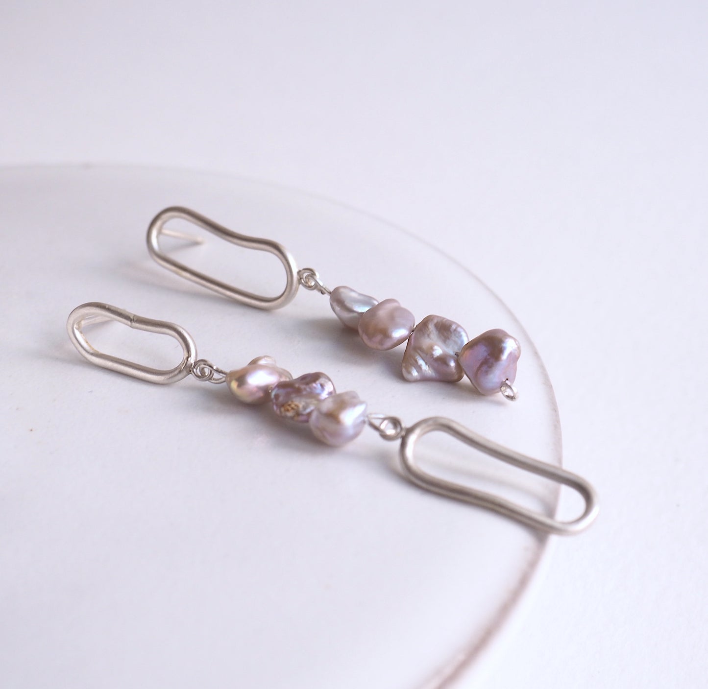 earrings pearl unique Silver Jewelry handcrafted handmade fashion bespoke custom design