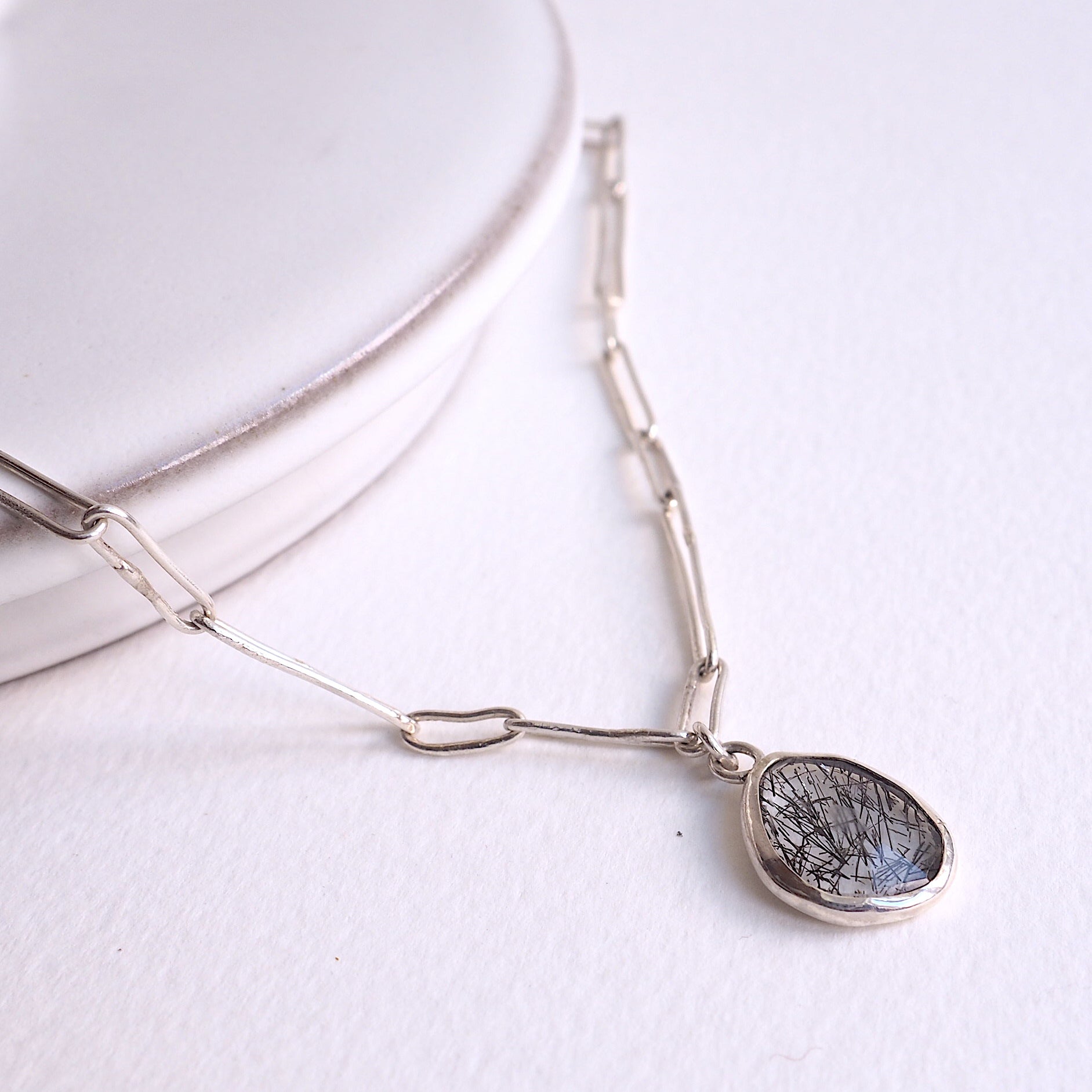 Jewellery jewelry necklace silver gold stone precious custom unique bespoke handmade handcrafted