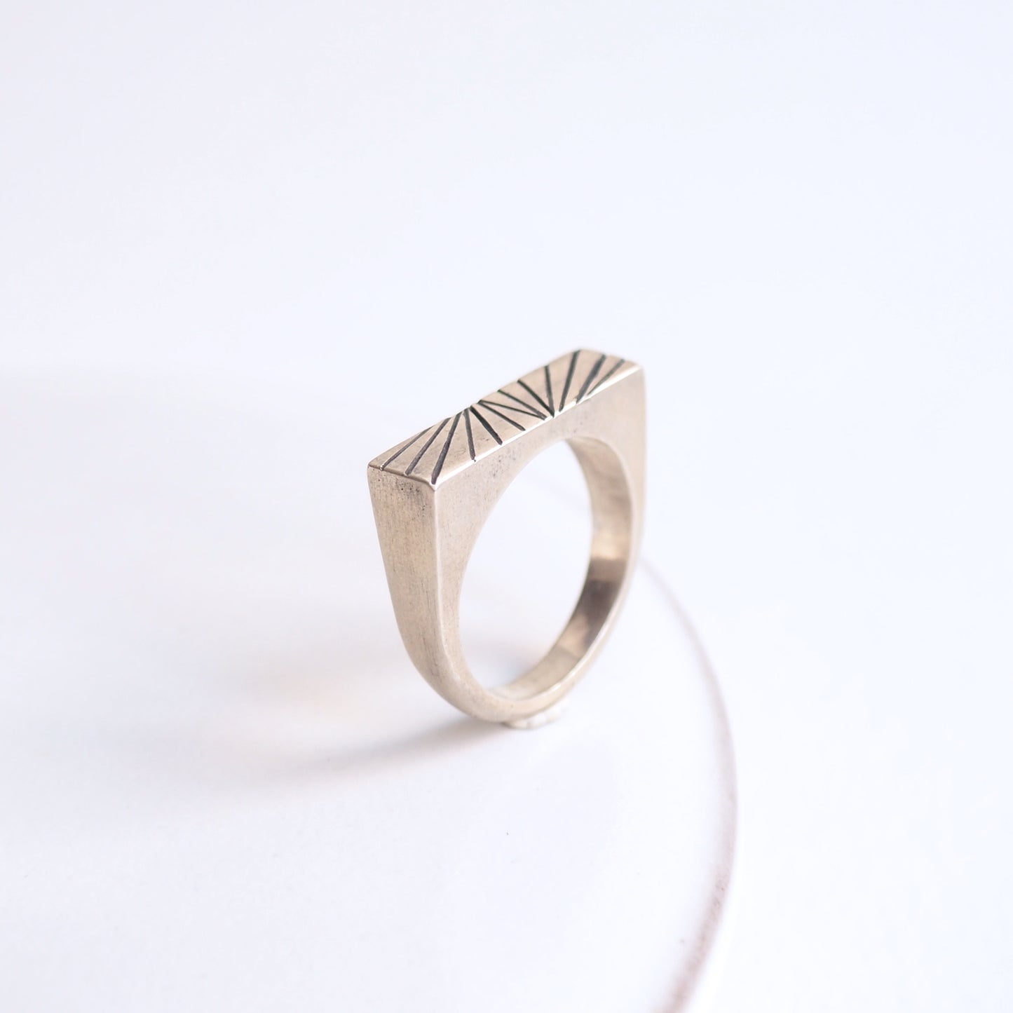 Ring Silver Man jewelry design bespoke unique sunset fashion custom