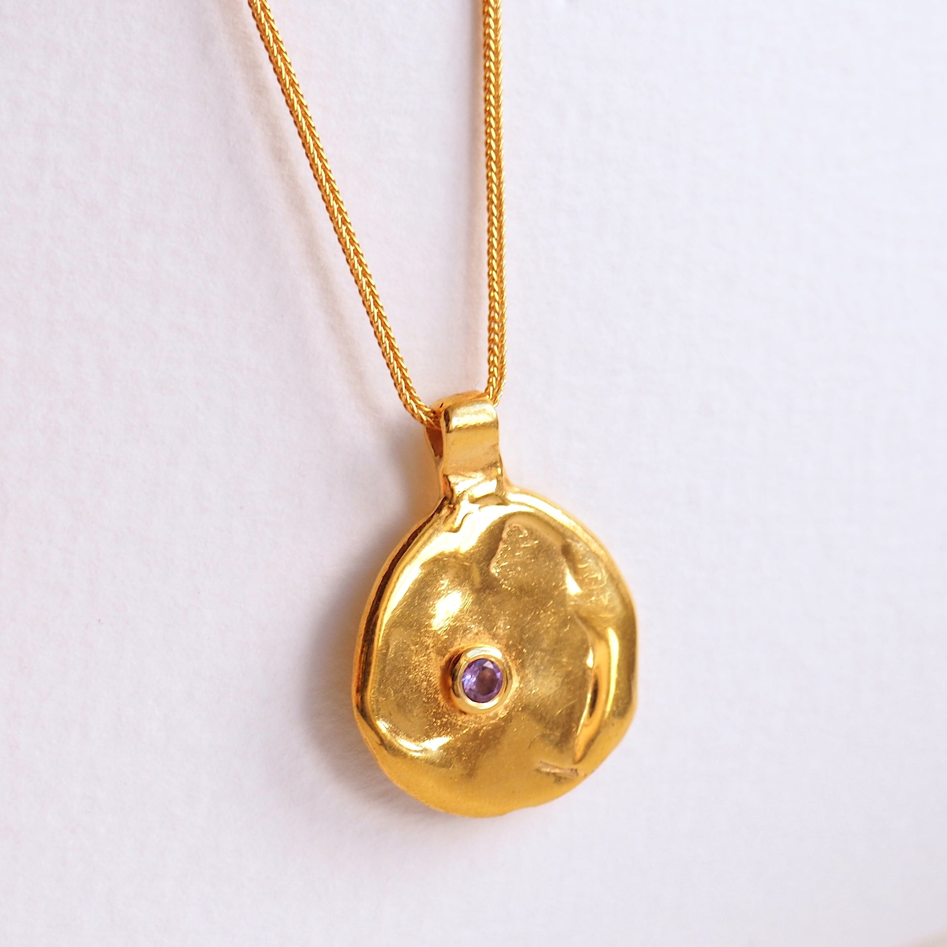 Necklace Chakra Pendant Ametista Gold Silver Jewelry handcrafted handmade design fashion bespoke unique custom