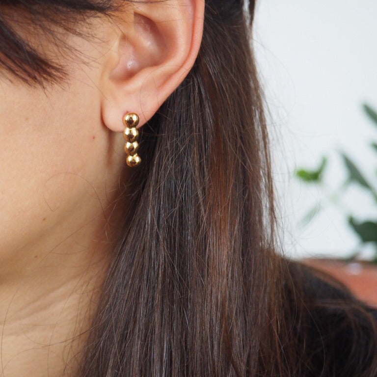 Pebbles earrings hoops jewelry handmade silver gold nature inspired gioielli orecchini oro argento artigianali joias ouro prata